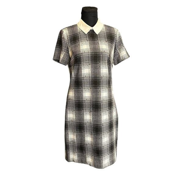 Tommy Hilfiger Dresses & Skirts - Tommy Hilfiger Black and White Plaid Short Sleeve Contrast Collar Dress Size 6